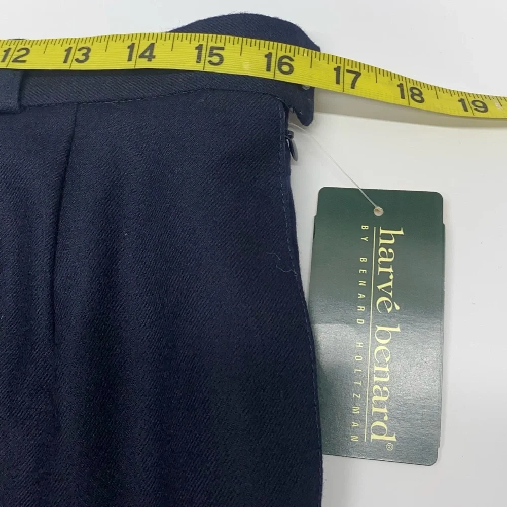Harve Benard Women’s Navy Blue Wool Pants 14 Lined Side Zip/Button Closure NWT - Picture 10 of 14